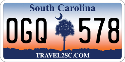SC license plate OGQ578
