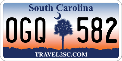 SC license plate OGQ582