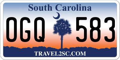 SC license plate OGQ583