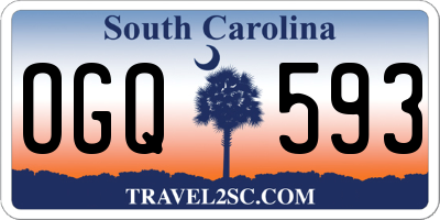 SC license plate OGQ593