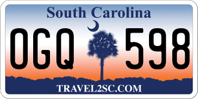 SC license plate OGQ598