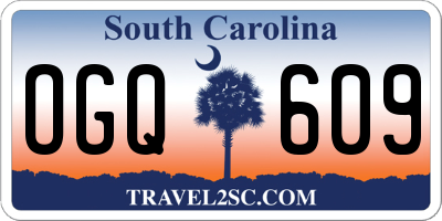 SC license plate OGQ609