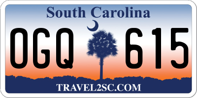 SC license plate OGQ615