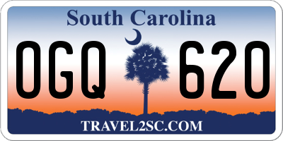 SC license plate OGQ620