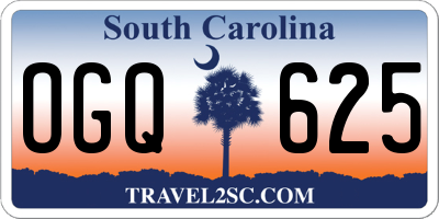 SC license plate OGQ625