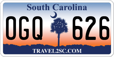 SC license plate OGQ626
