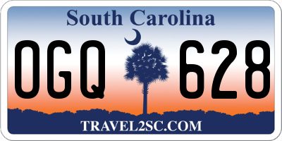 SC license plate OGQ628