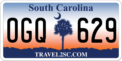 SC license plate OGQ629