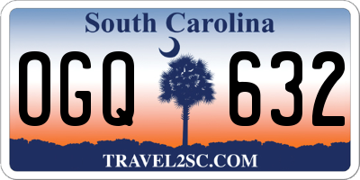 SC license plate OGQ632