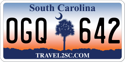 SC license plate OGQ642