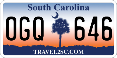 SC license plate OGQ646