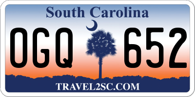 SC license plate OGQ652