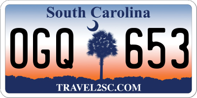 SC license plate OGQ653
