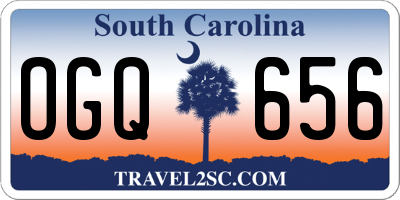 SC license plate OGQ656