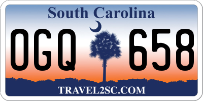 SC license plate OGQ658