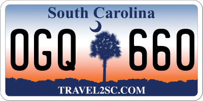 SC license plate OGQ660