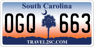 SC license plate OGQ663