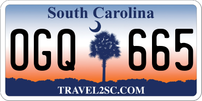 SC license plate OGQ665