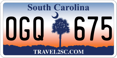 SC license plate OGQ675