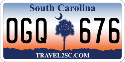 SC license plate OGQ676