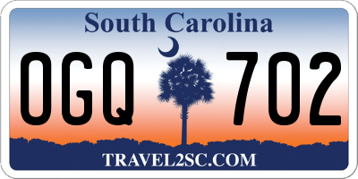 SC license plate OGQ702