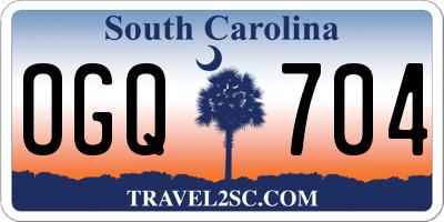 SC license plate OGQ704