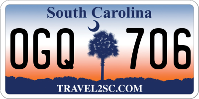 SC license plate OGQ706
