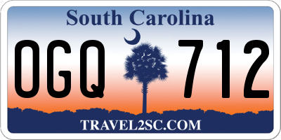 SC license plate OGQ712