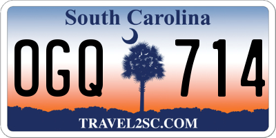 SC license plate OGQ714
