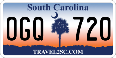 SC license plate OGQ720