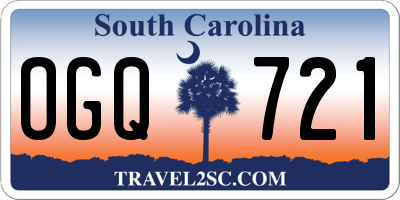 SC license plate OGQ721