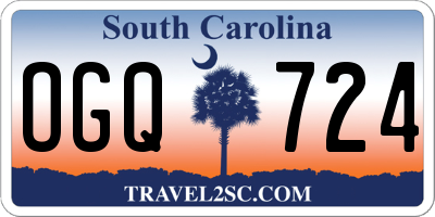 SC license plate OGQ724