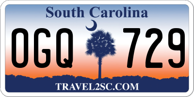 SC license plate OGQ729