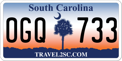 SC license plate OGQ733