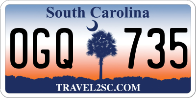 SC license plate OGQ735