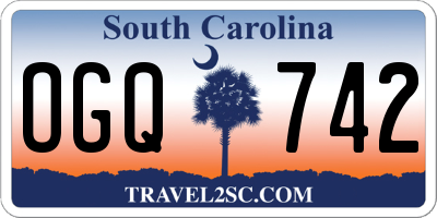 SC license plate OGQ742