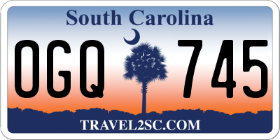 SC license plate OGQ745