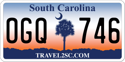 SC license plate OGQ746