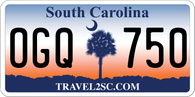 SC license plate OGQ750