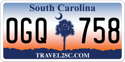 SC license plate OGQ758
