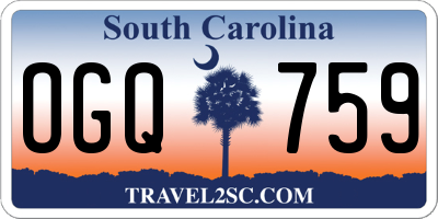 SC license plate OGQ759