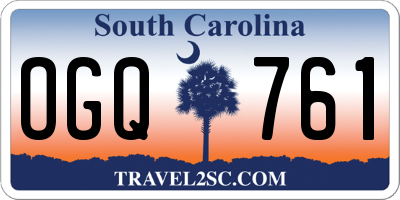SC license plate OGQ761