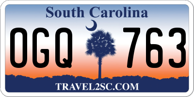 SC license plate OGQ763