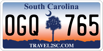 SC license plate OGQ765