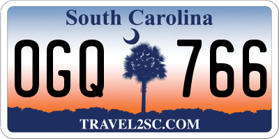 SC license plate OGQ766