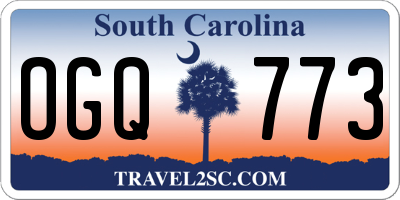 SC license plate OGQ773