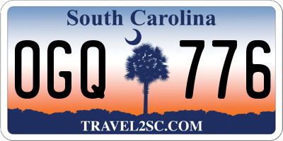 SC license plate OGQ776
