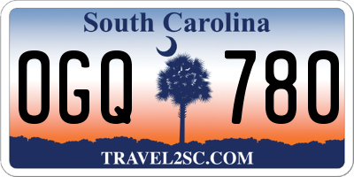 SC license plate OGQ780