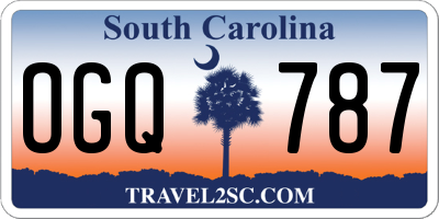 SC license plate OGQ787