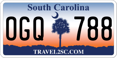 SC license plate OGQ788
